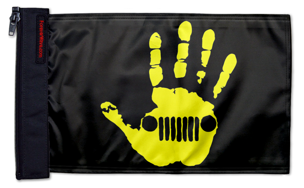 Jeep Wave 12"x18" Forever Wave Flag for Jeep Wrangler TJ 1996-2006
