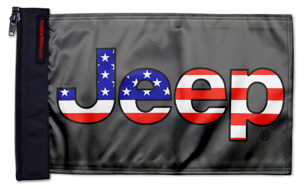 Jeep USA 12"x18" Forever Wave Flag for Bronco