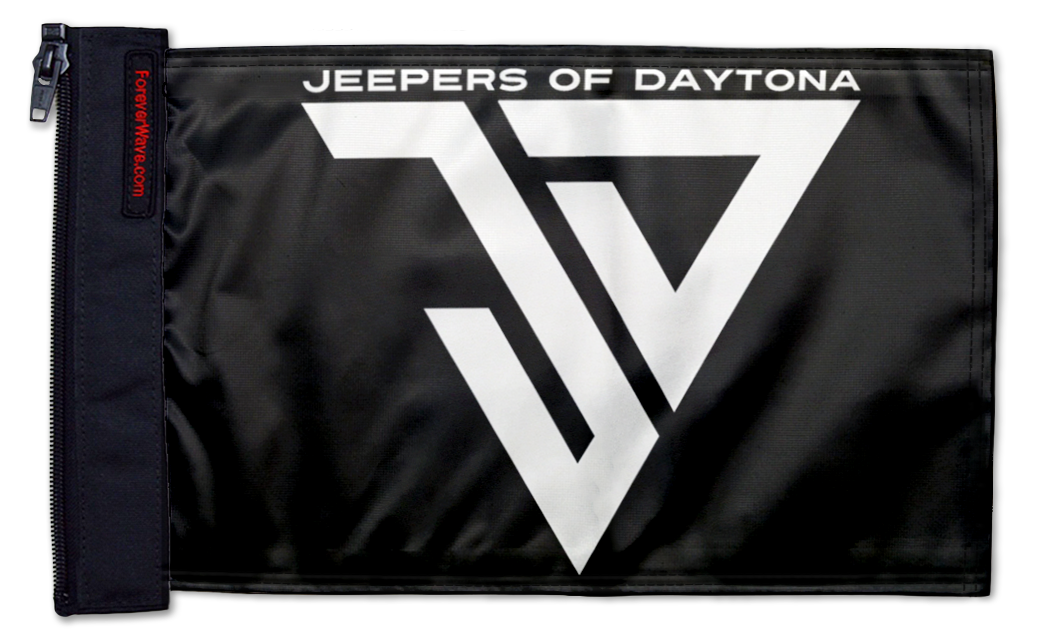 Jeepers of Daytona Flag 12"x18" Forever Wave Flag