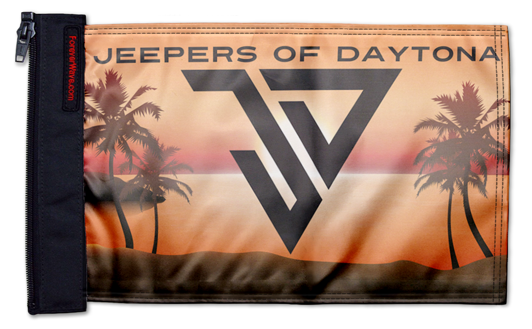 Jeepers of Daytona Flag 12"x18" Forever Wave Flag