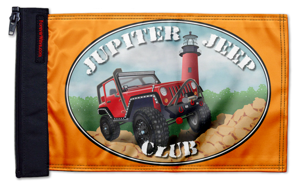 Jupiter Jeep Club 12"x18" Forever Wave Flag