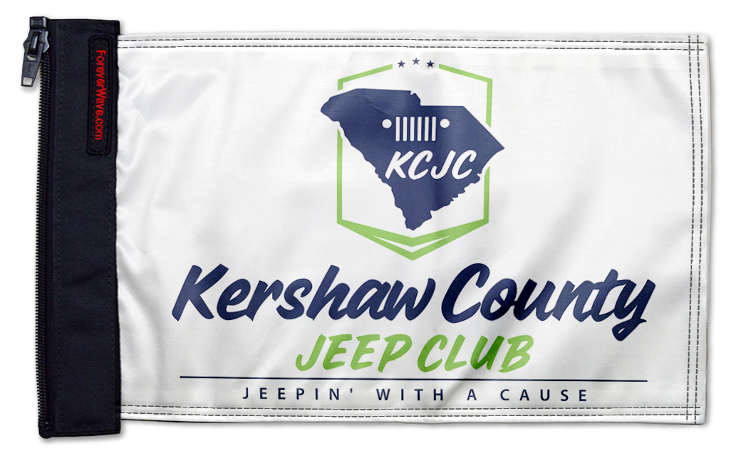 Kershaw County Jeep Club  12"x18" Forever Wave Flag