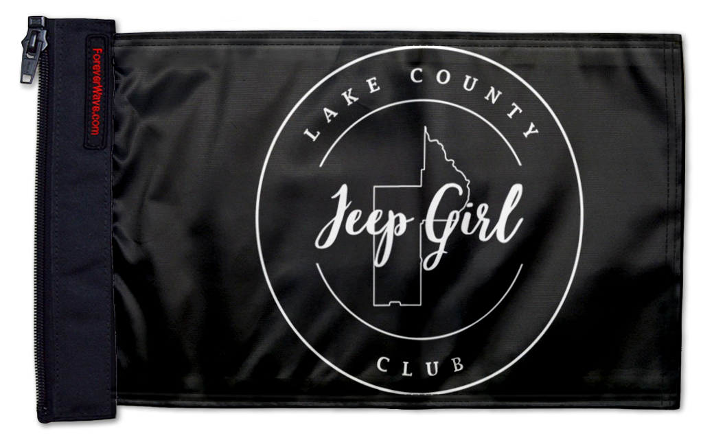Lake County Jeep Girl Club 12"x18" Forever Wave Flag