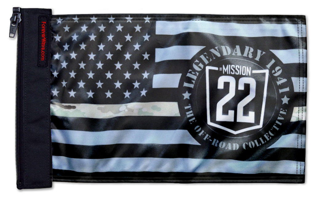 Legendary 1941 Mission 22 Subdued Camo Line Flag 12"x18" Forever Wave Flag