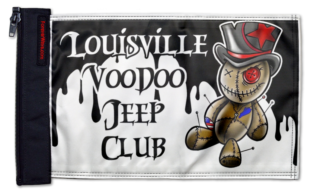 Louisville Voodoo Jeep Club 12"x18" Forever Wave Flag