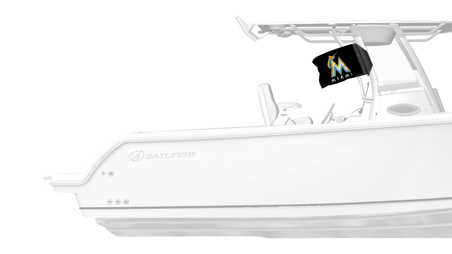 Miami Marlins 11"x17" Forever Wave Flag for Boats