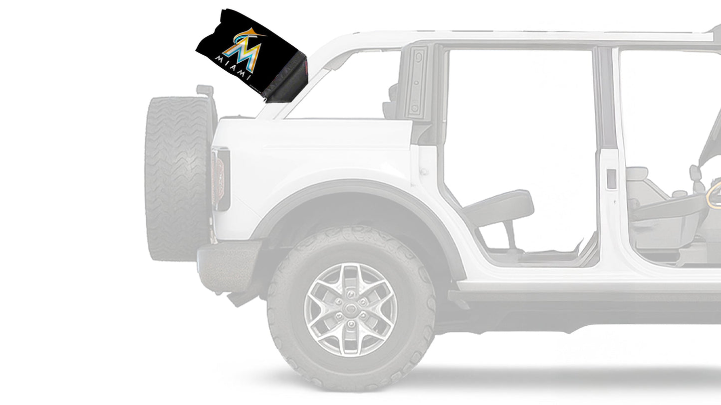 Miami Marlins 11"x17" Forever Wave Flag for Bronco