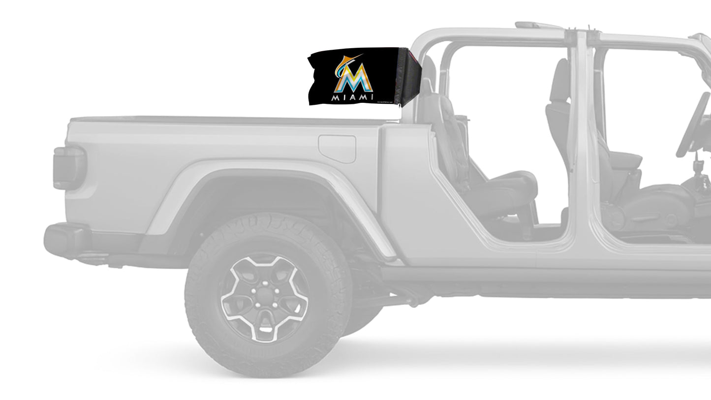 Miami Marlins 11"x17" Forever Wave Flag for Jeep Gladiator JT
