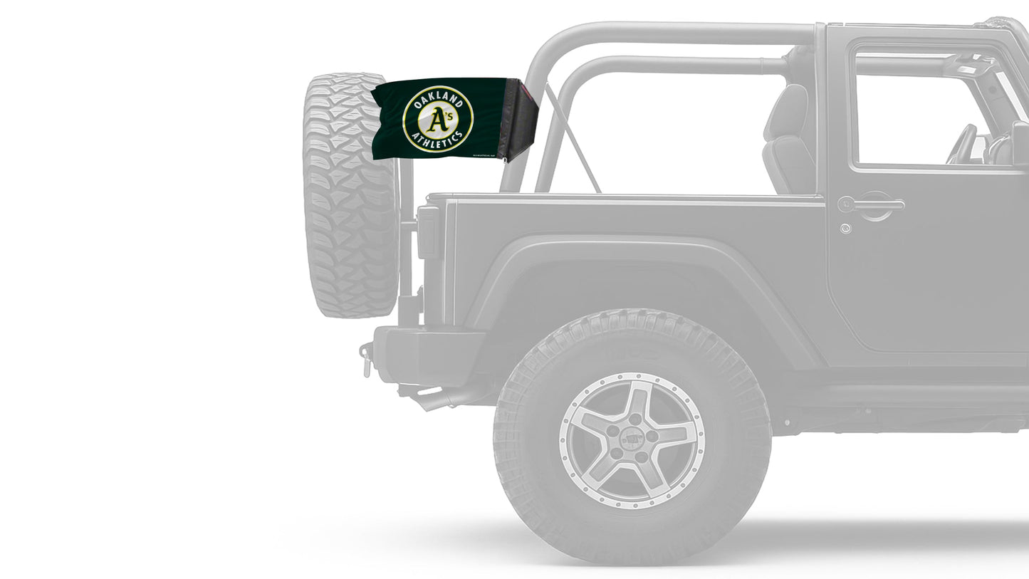 Oakland A's 11"x17" Forever Wave Flag for Jeep Wrangler JL 2-Door 2018-Present