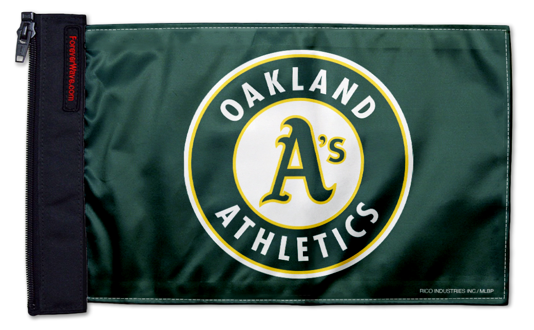 Oakland A's 11"x17" Forever Wave Flag for Jeep Wrangler JL 2-Door 2018-Present