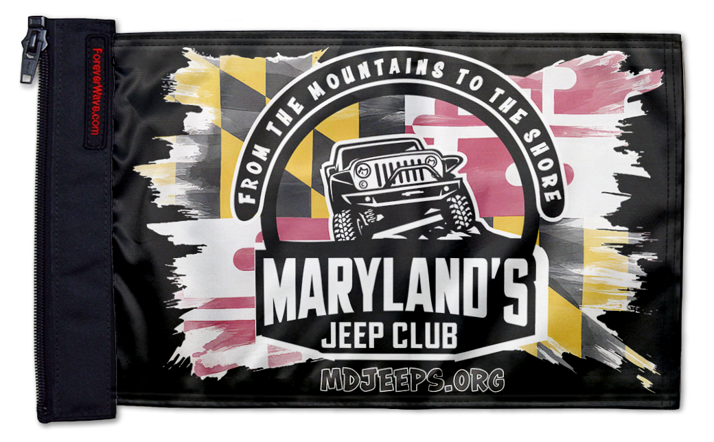 Maryland's Jeep Club 12"x18" Forever Wave Flag