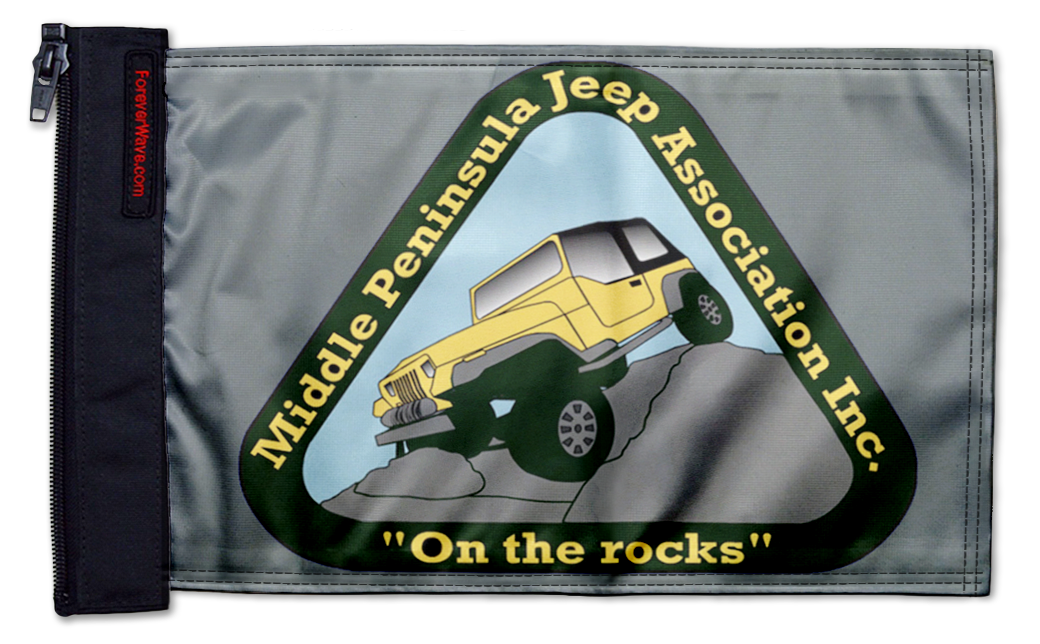 Middle Peninsula Jeep Association Flag 12"x18" Forever Wave Flag