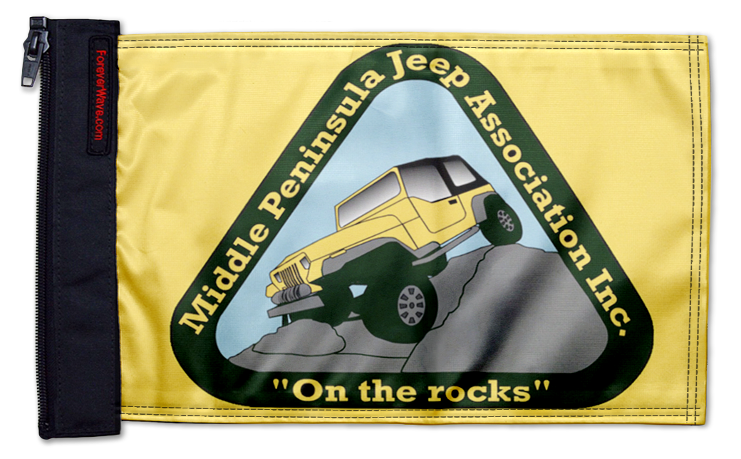 Middle Peninsula Jeep Association Flag 12"x18" Forever Wave Flag