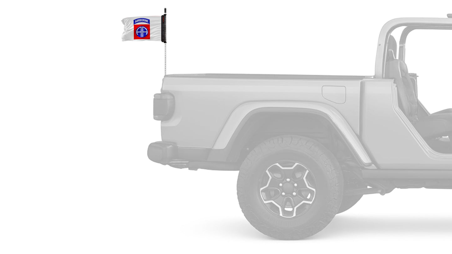 Airborne 82nd Division 12"x18" Forever Wave Flag for Jeep Wrangler JLU 4-Door 2018-Present