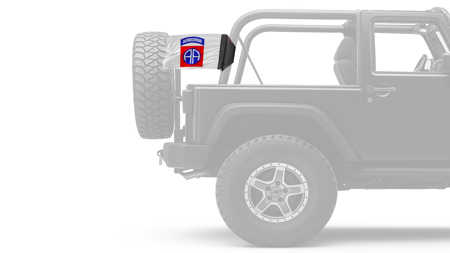 Airborne 82nd Division 12"x18" Forever Wave Flag for Jeep Wrangler CJ-7 and CJ-8 1976-1986