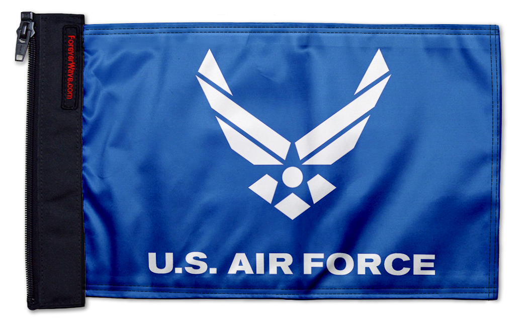 Air Force Blue12"x18" Forever Wave Flag for Jeep Wrangler LJ 2003-2006