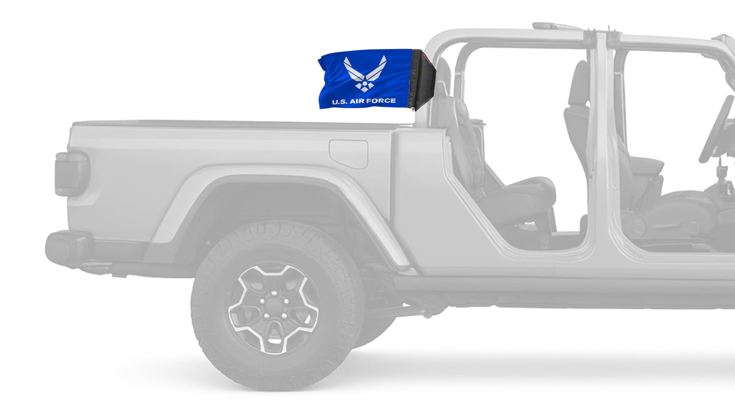 Air Force Blue12"x18" Forever Wave Flag for Jeep Gladiator JT