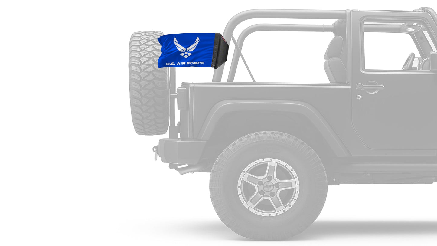 Air Force Blue12"x18" Forever Wave Flag for Jeep Wrangler LJ 2003-2006
