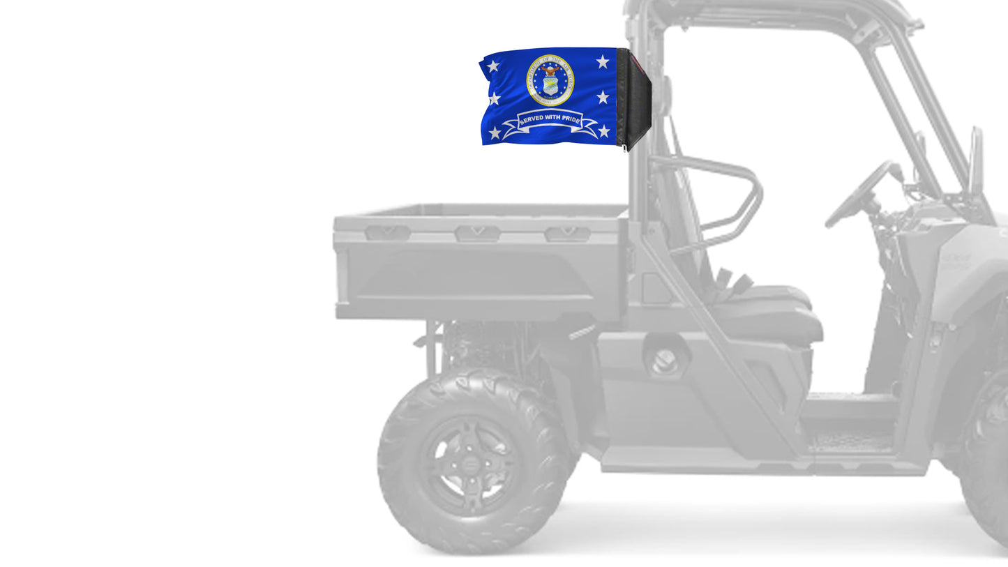 Air Force Served With Pride 12"x18" Forever Wave Flag