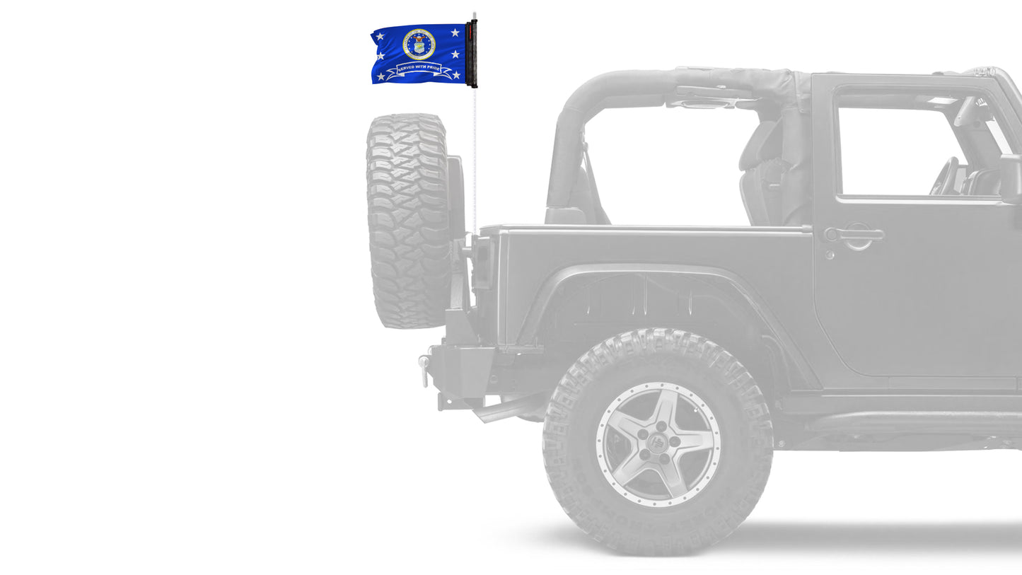 Air Force Served With Pride 12"x18" Forever Wave Flag