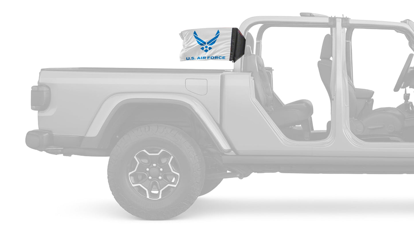 Air Force White12"x18" Forever Wave Flag for Jeep Gladiator JT