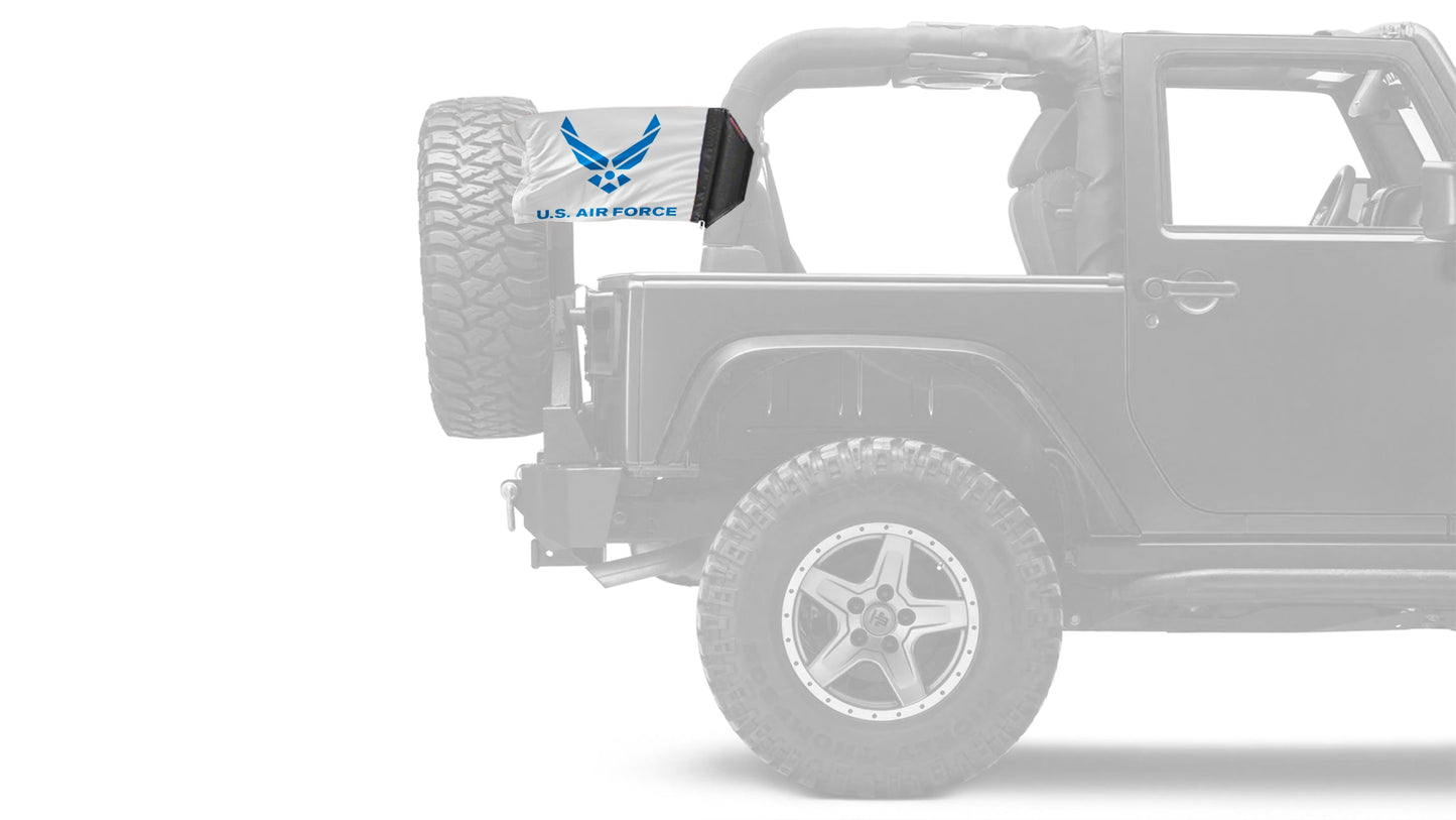 Air Force White12"x18" Forever Wave Flag for Jeep Wrangler YJ 1986-1995