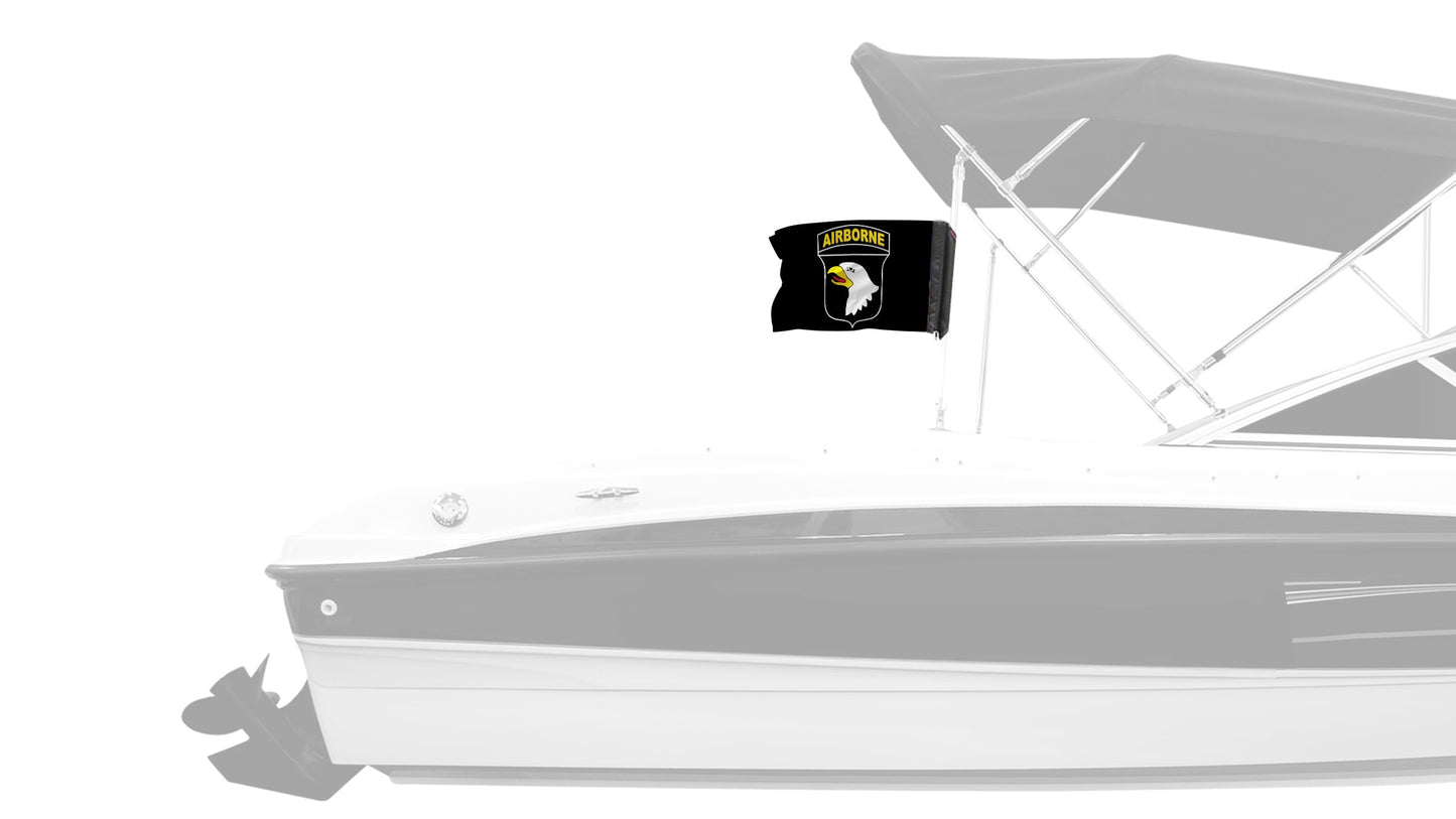 Airborne 101st Division 12"x18" Forever Wave Flag for Boats
