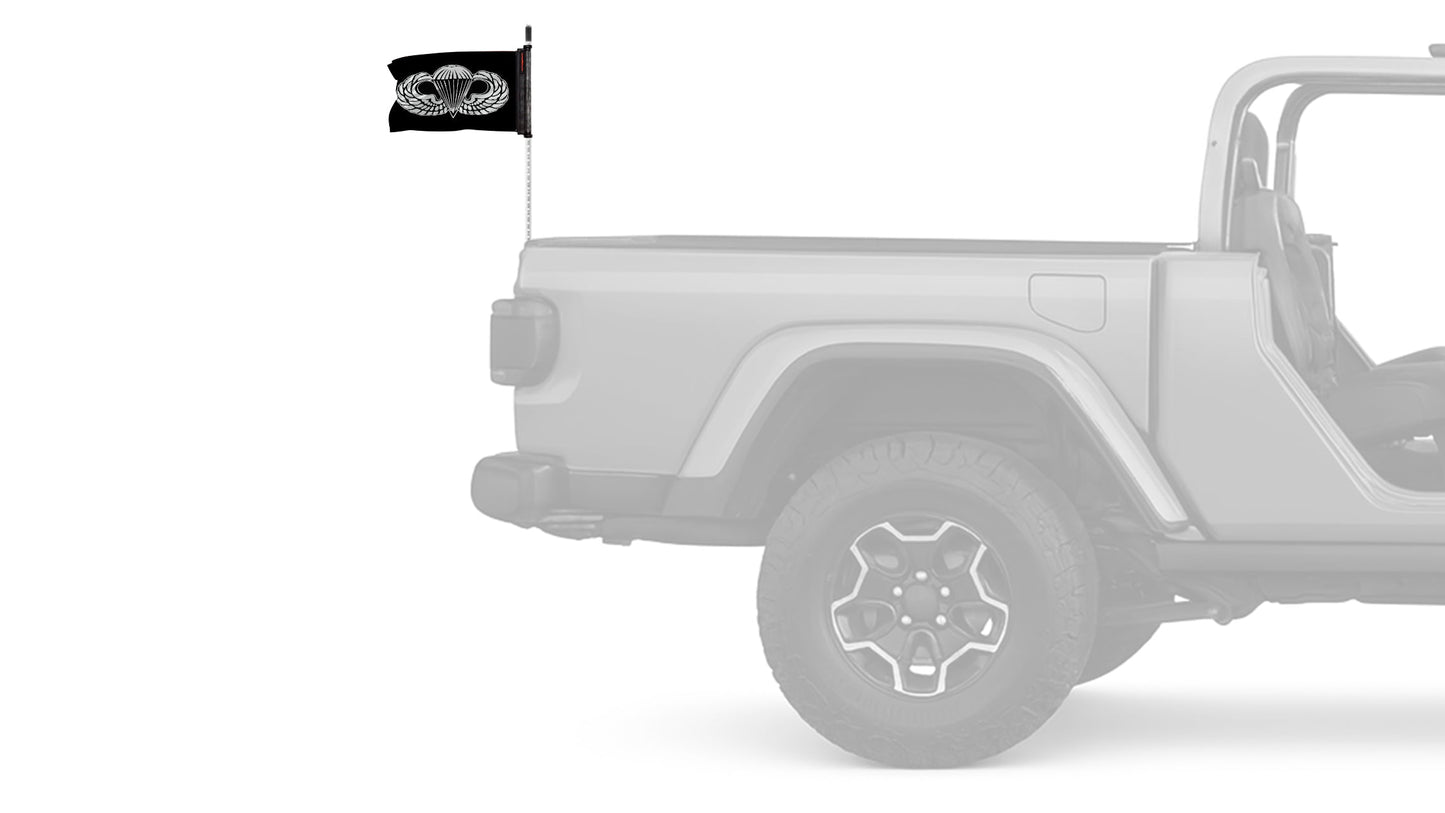 Airborne 12"x18" Forever Wave Flag for Jeep Wrangler CJ-7 and CJ-8 1976-1986