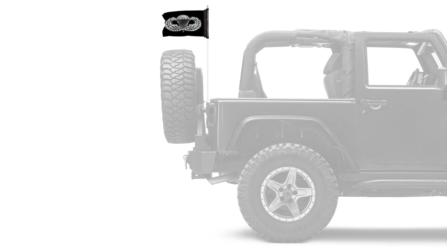 Airborne 12"x18" Forever Wave Flag for Jeep Wrangler YJ 1986-1995