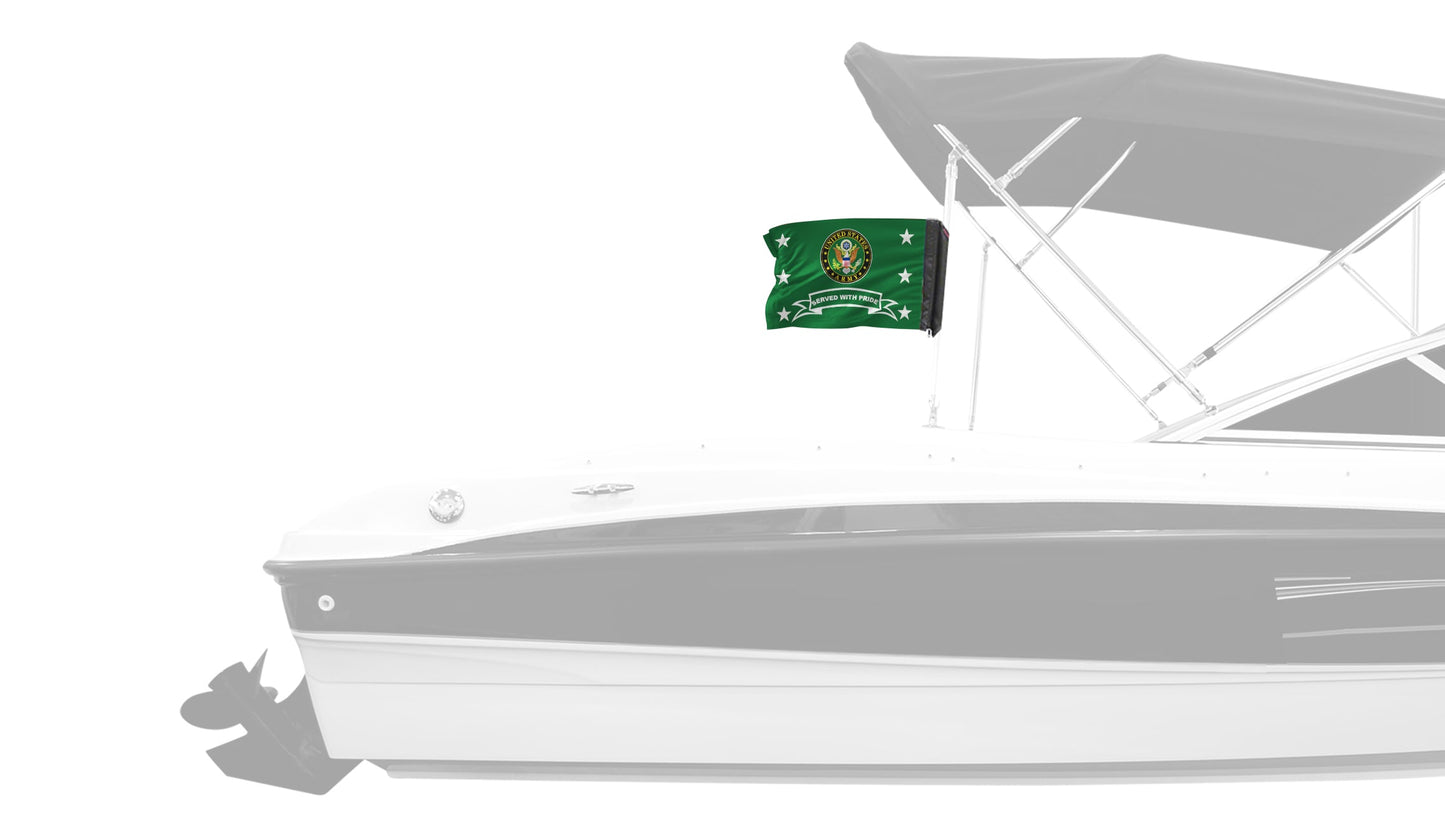 Army Served With Pride 12"x18" Forever Wave Flag for Boats