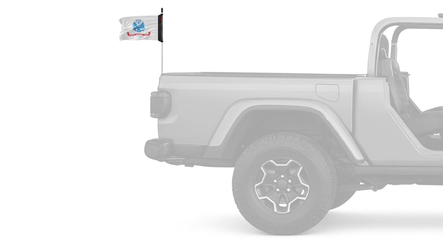 Army 12"x18" Forever Wave Flag for Jeep Wrangler JL 2-Door 2018-Present