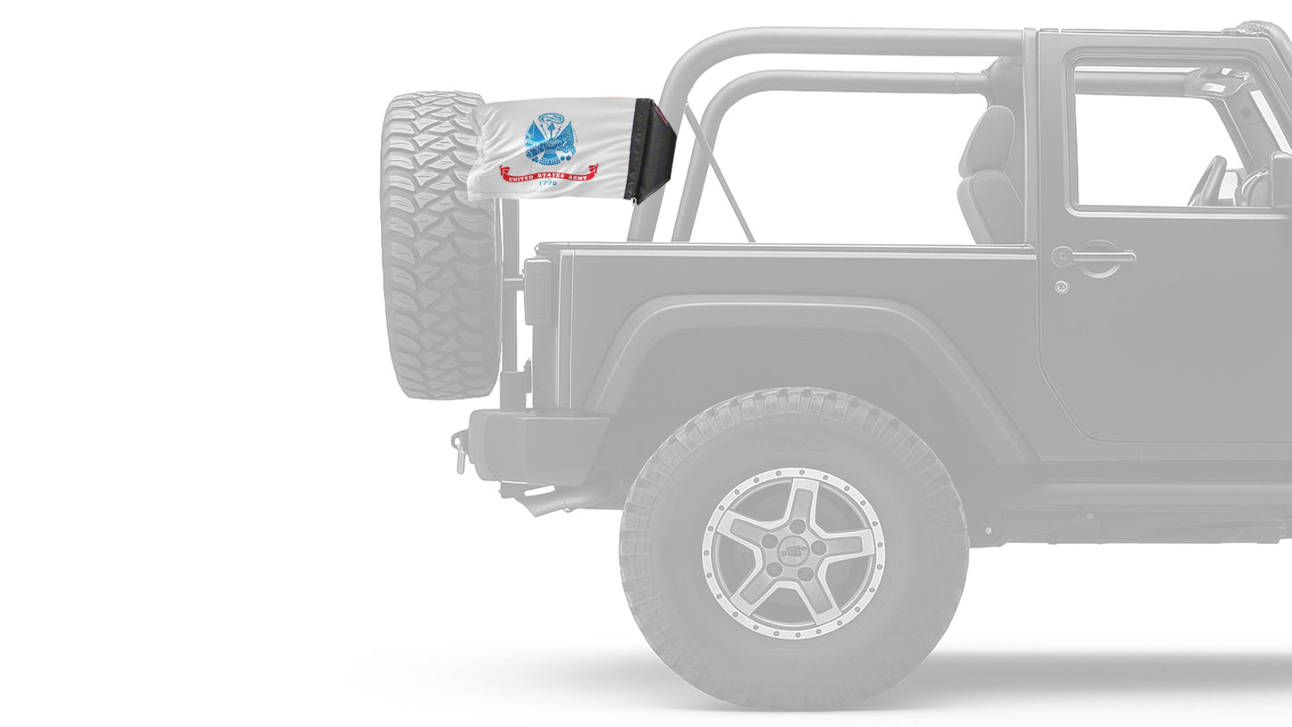 Army 12"x18" Forever Wave Flag for Jeep Wrangler JL 2-Door 2018-Present
