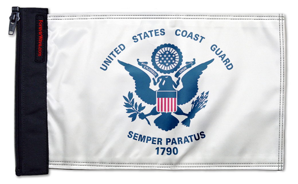 Coast Guard 12"x18" Forever Wave Flag for UTVs