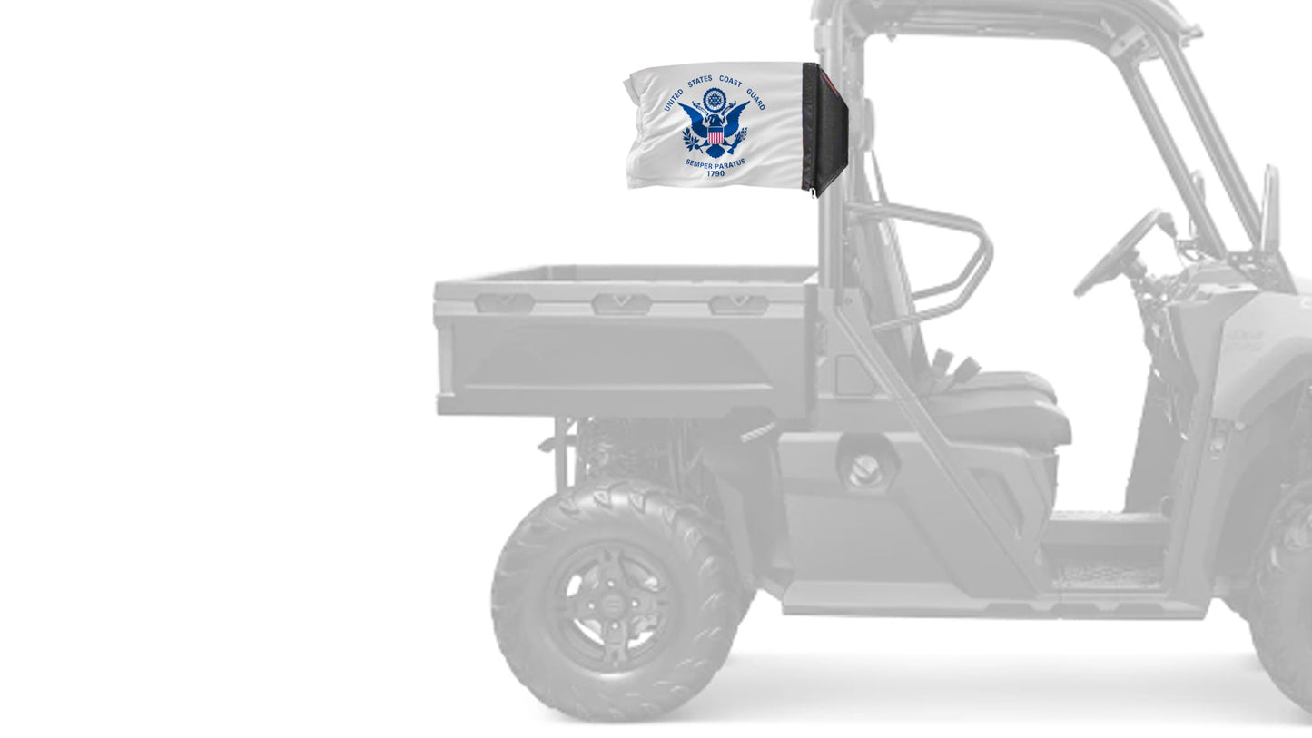Coast Guard 12"x18" Forever Wave Flag for UTVs