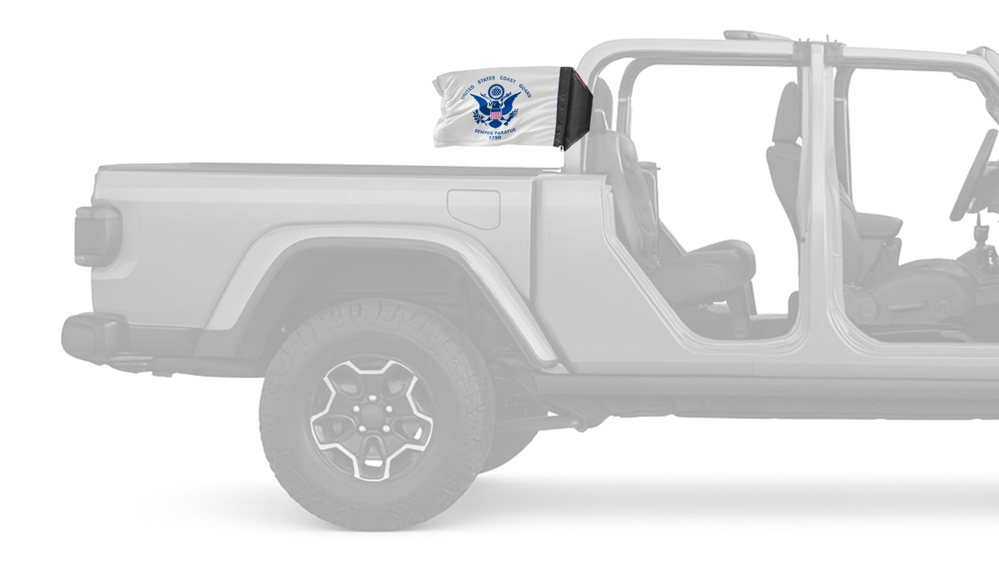 Coast Guard 12"x18" Forever Wave Flag for Jeep Gladiator JT