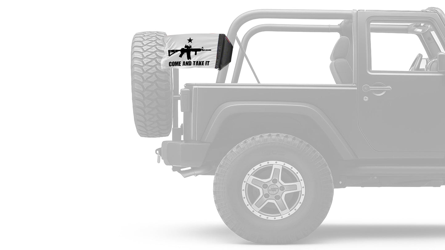 Gonzales Machine Gun 12"x18" Forever Wave Flag for Jeep Wrangler LJ 2003-2006