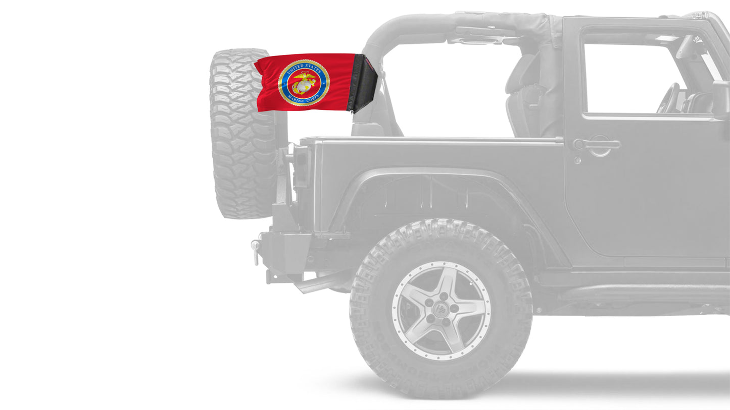 Marines Emblem 12"x18" Forever Wave Flag