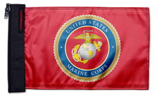 Marines Emblem 12"x18" Forever Wave Flag for Boats