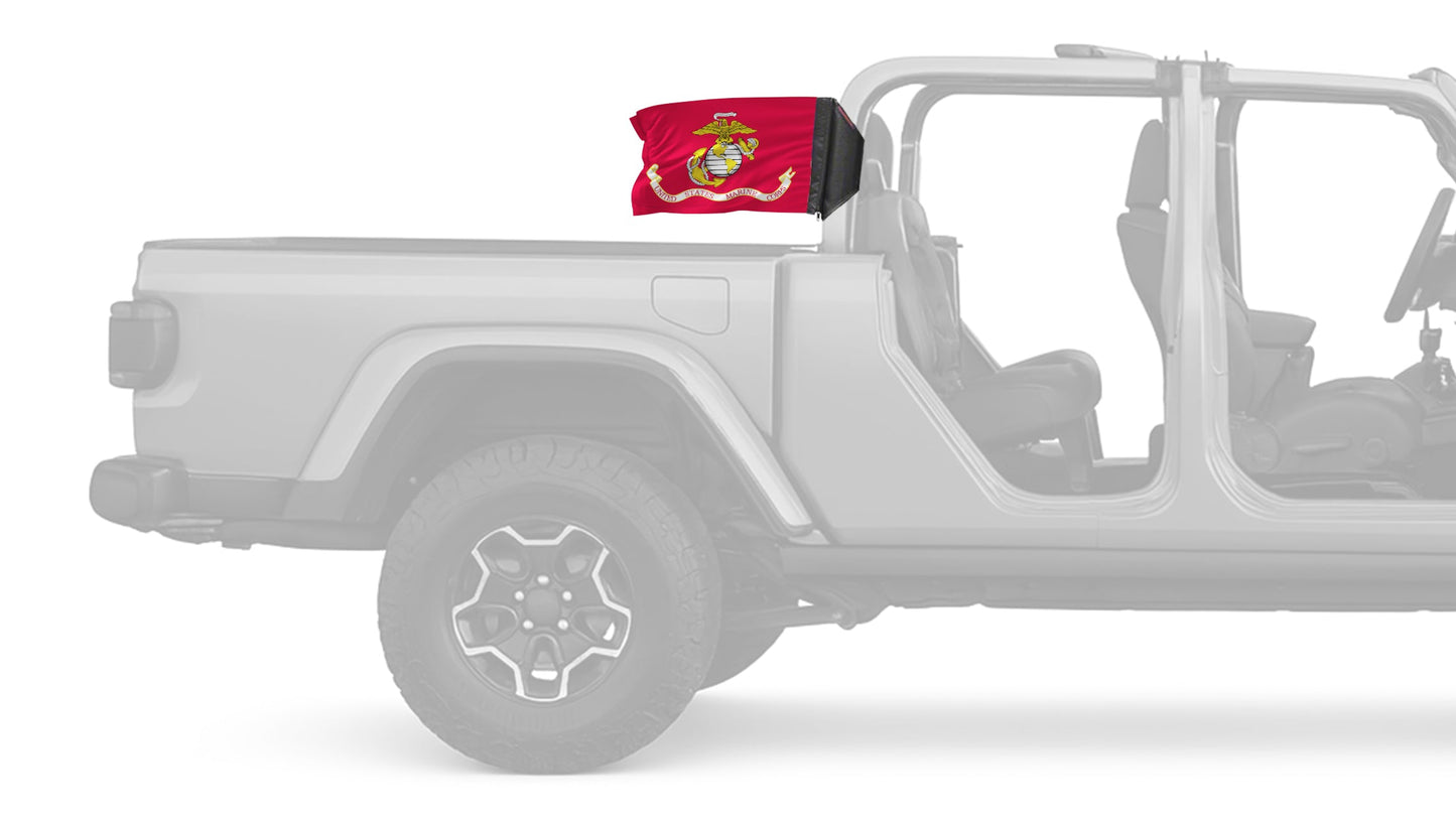 Marines Emblem 12"x18" Forever Wave Flag for Jeep Gladiator JT