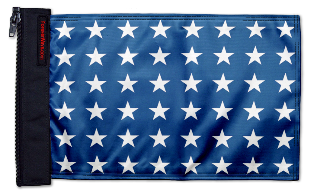 Naval Jack 12"x18" Forever Wave Flag for UTVs