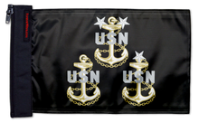 Navy Chief Petty Officers 12"x18" Forever Wave Flag for Golf Carts