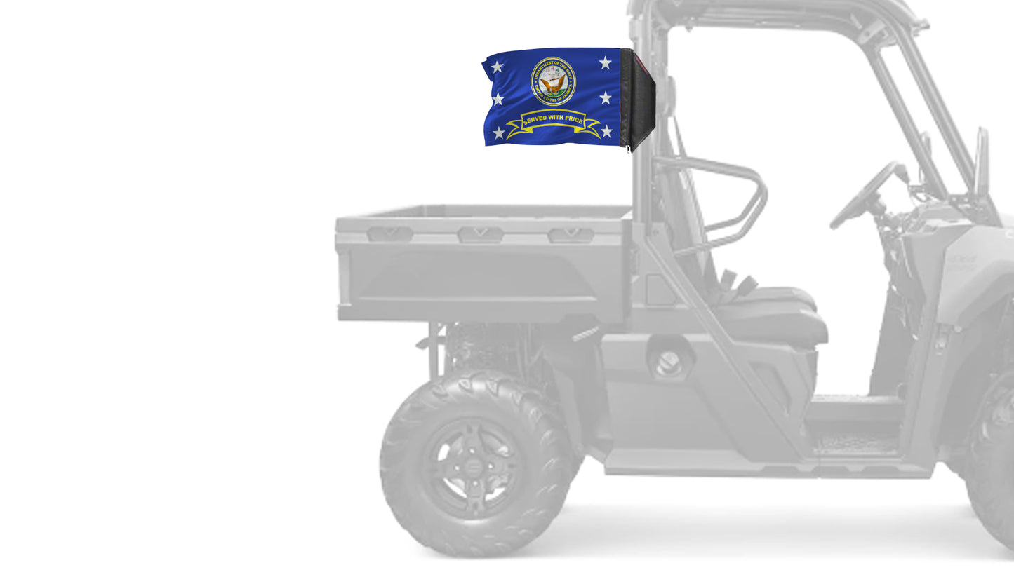Navy Served With Pride 12"x18" Forever Wave Flag