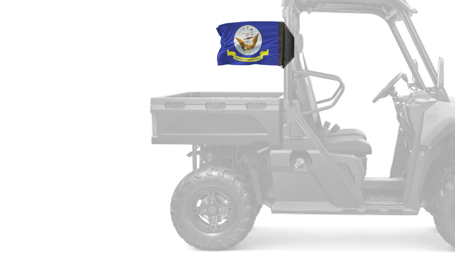 Navy 12"x18" Forever Wave Flag