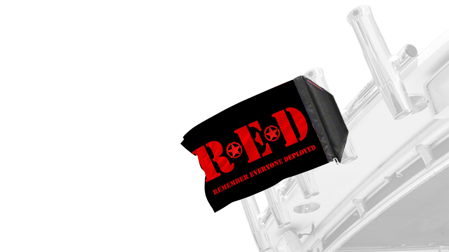 Remember Everyone Deployed 12"x18" Forever Wave Flag for Boats