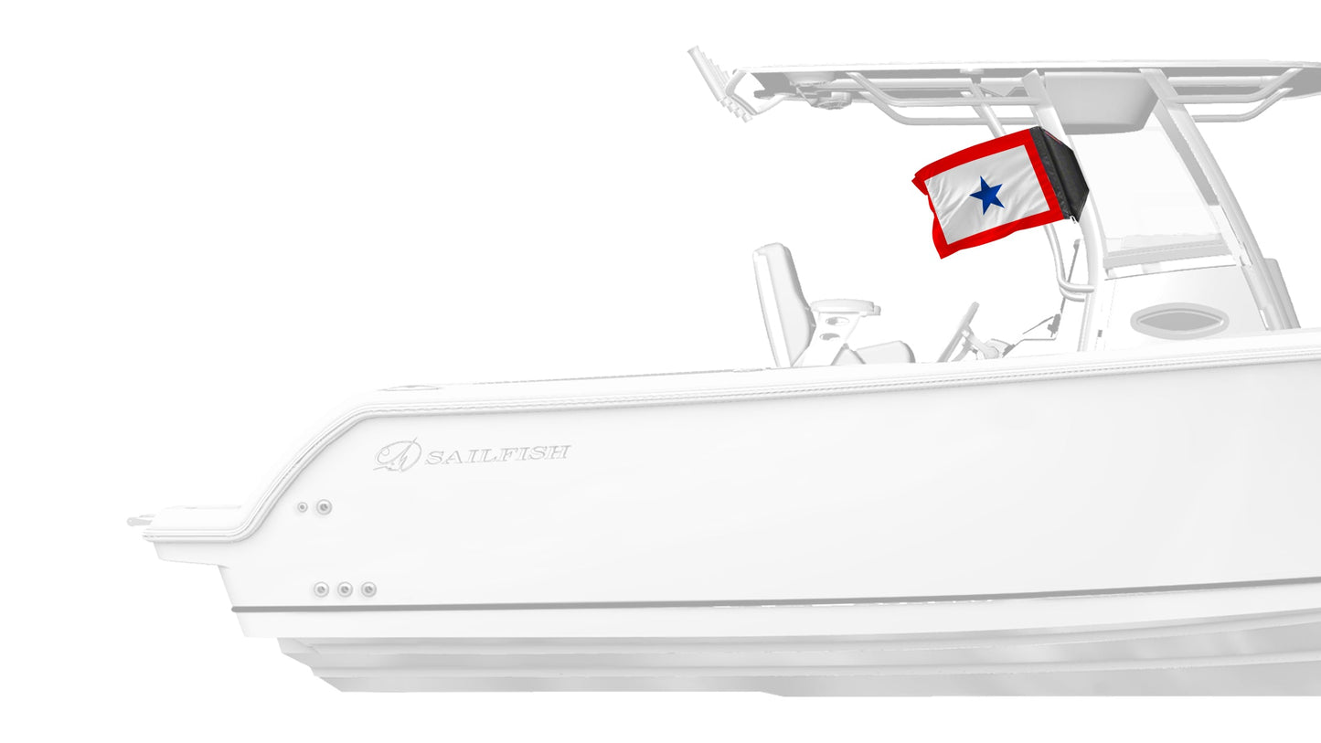 Service Blue Star12"x18" Forever Wave Flag for Boats