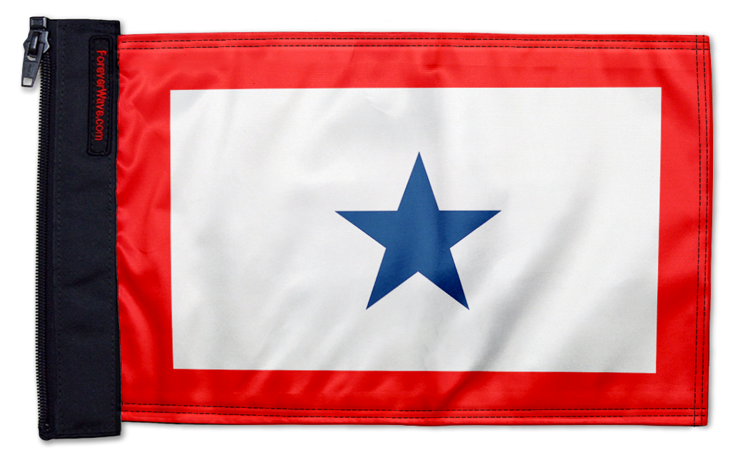 Service Blue Star12"x18" Forever Wave Flag for Jeep Wrangler JK 2-Door 2007-2018