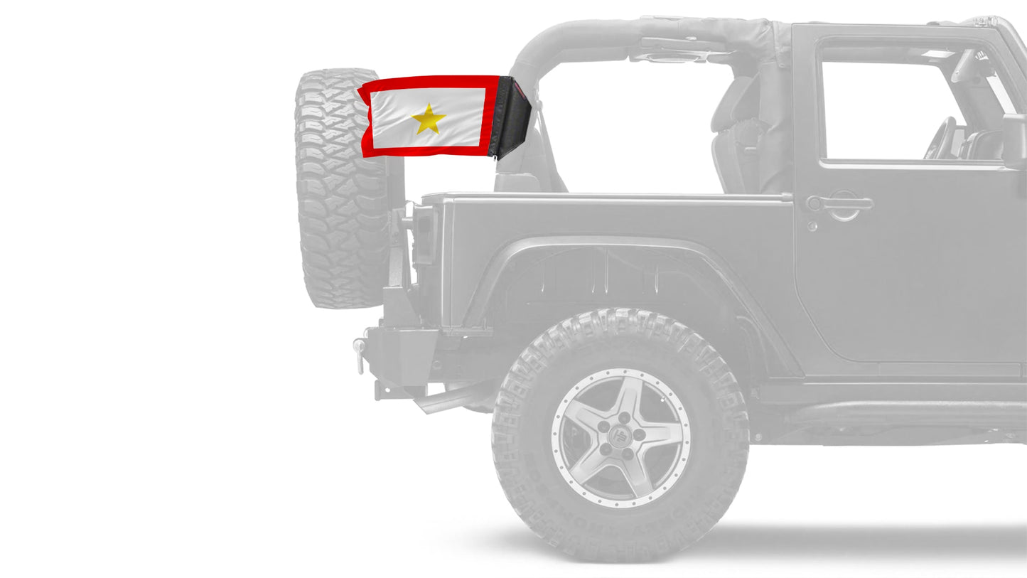 Service Gold Star12"x18" Forever Wave Flag for Jeep Wrangler LJ 2003-2006