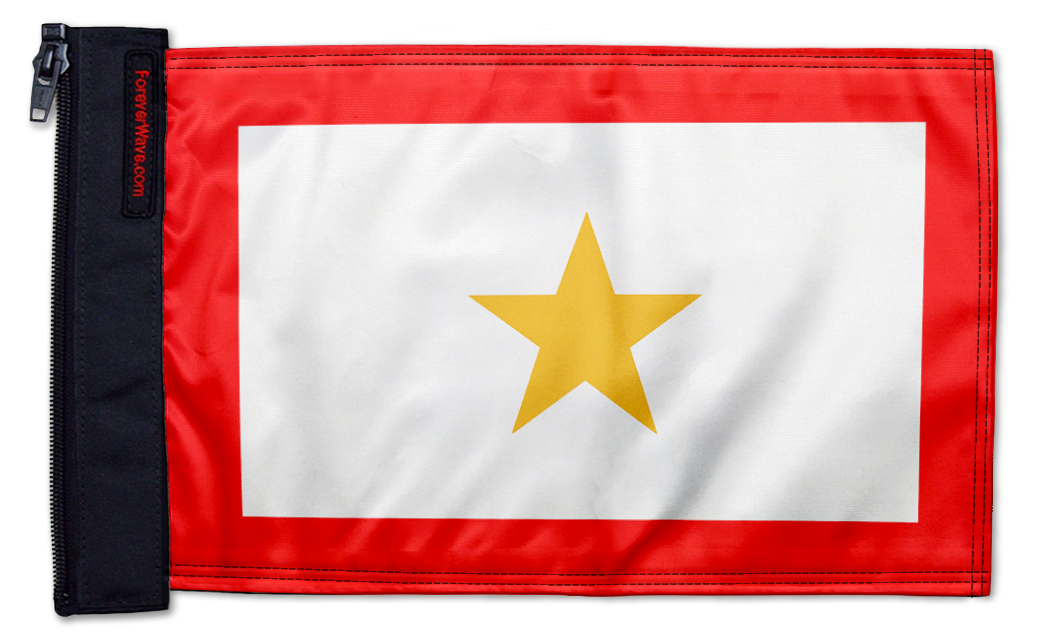 Service Gold Star12"x18" Forever Wave Flag for Bronco