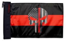Thin Red Line Punisher 12"x18" Forever Wave Flag for Jeep Wrangler TJ 1996-2006