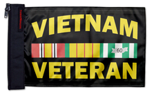Vietnam Veteran 12"x18" Forever Wave Flag for Jeep Wrangler JKU 4-Door 2007-2018